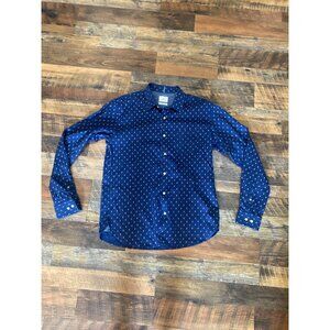 Serge Blanco‎ Coupe Ajustee cobalt and paisley button down shirt